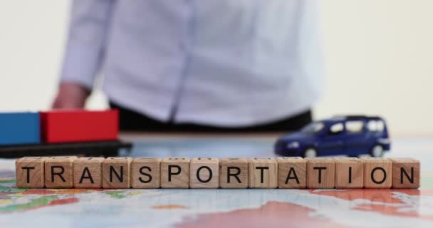 Globalny Biznes Towarowych Pociągów Kontenerowych Dla Koncepcji Logistyki Biznesu Transportu — Wideo stockowe