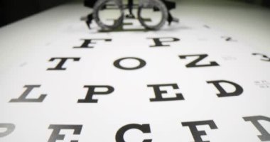 Mercek diopterlerinin seçimi ve teşhisi için görüş testi çerçevesi. Görüntü tanılama aracı