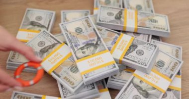 Lifebuoy banknotları koruyor. Finansal tasarruf koruması ve sigortası