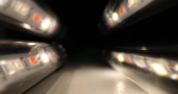 Лампа Ультрафиолетовым Светом Крупным Планом Концепция Ультрафиолетовой Стерилизации — стоковое видео