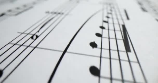 Contexto Conceitual Musical Notas Folha Branca Educação Musical — Vídeo de Stock