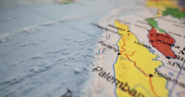 Mapa Político Das Terras Ásia Oriente Médio Para Estudantes Geografia — Vídeo de Stock