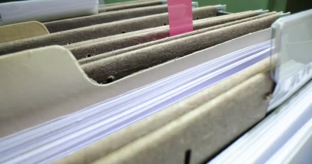 Caja Archivos Con Concepto Carpetas Documentos Almacenamiento Documentos Comerciales — Vídeos de Stock