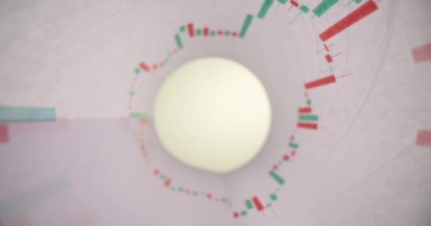 Свічкова Діаграма Інвестиційної Торгівлі Фондовому Ринку Біржова Торгівля Інвестиції Фінансова — стокове відео