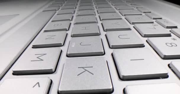 Gray Keys Modern Laptop Keyboard Choosing Profession — Stock Video