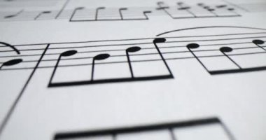 Müzik notaları ve müzik notaları dünyasına yolculuk. Müzik eğitimi
