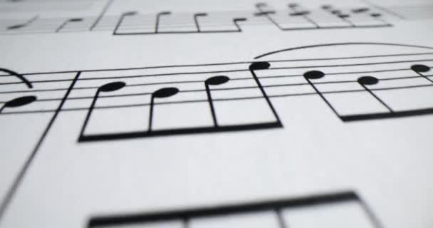 Podróż Przez Świat Zapisu Muzycznego Zapisu Muzycznego Szkolenie Muzyczne — Wideo stockowe