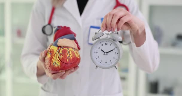 Malattie Cardiache Trattamento Del Tempo Del Cuore Trattamento Dell Aritmia — Video Stock