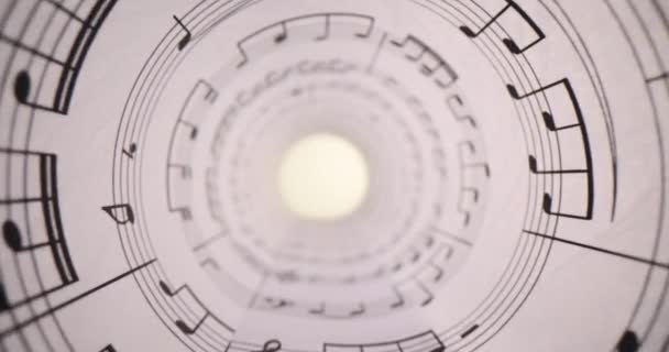 Музичні Ноти Концепція Музичної Освіти Чарівна Симфонія Візуального Слухового Задоволення — стокове відео