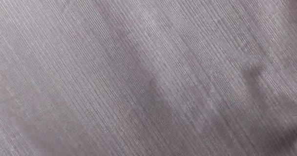 Gros Plan Tissu Polyester Gris Clair Avec Motif Rayé Subtil — Video