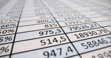 Finans tablolarının ve iş istatistiklerinin analizi. Sayılar halinde muhasebe raporu