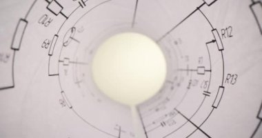 Yuvarlanan kağıtta elektrik devresi. Bağlantı diyagramı analog elektronik devre kapanışı