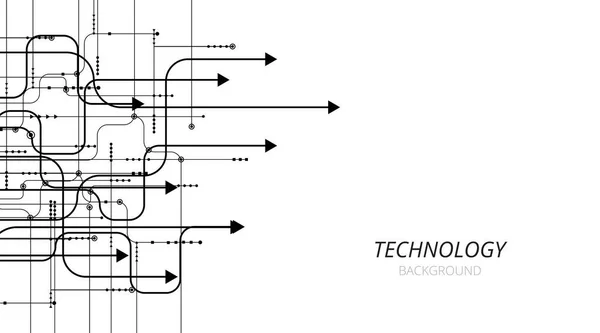 Schema Circuito Tecnologico Sfondo Bianco High Tech Circuito Collegamento System — Vettoriale Stock