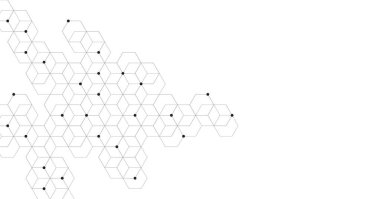 Beyaz arka planda altıgen geometrik siyah. Çizgi izometrik ızgara. Moda geometrik tasarımı.