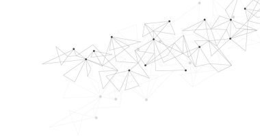 Beyaz arkaplandaki geometrik ağ çizgileri kavramı. Üçgen desen. Basit Üçgen elemanları ile Geometrik soyut arkaplan.