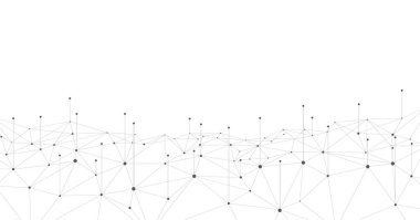 Beyaz arkaplandaki geometrik ağ çizgileri kavramı. Üçgen desen. Basit Üçgen elemanları ile Geometrik soyut arkaplan.