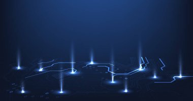 Technology hi-tech connection background concept.Computer digital technology.	