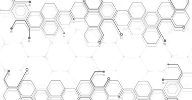Background of hexagon geometric grey pattern. healthcare medical and technology background.Graphic digital science concept design, innovation technology, healthcare, and medicine design.	