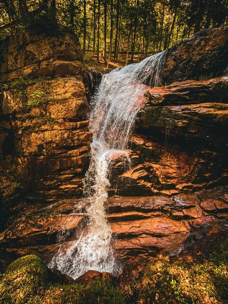 Wasserfall Der Flume Gorge New Hampshire Usa — Stockfoto