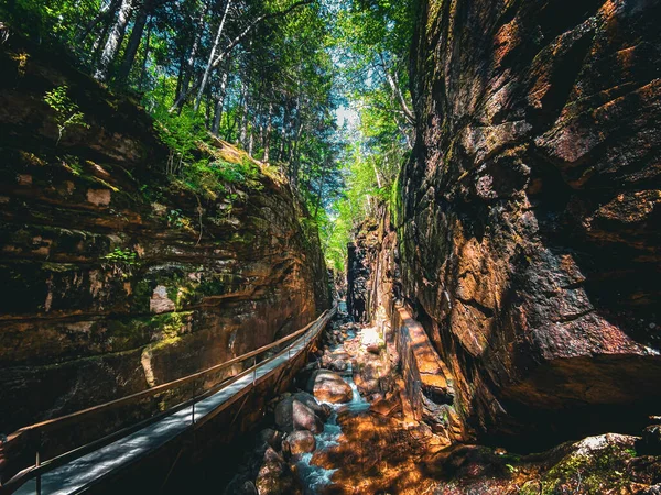 Ущелье Флум Нью Гемпшир Сша — стоковое фото