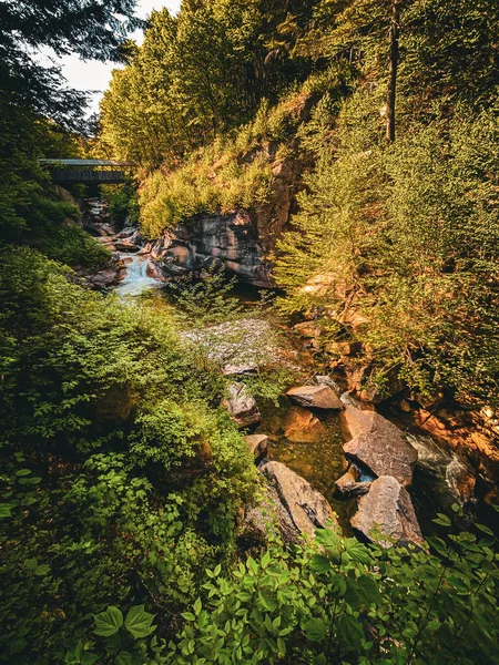 Wasserfluss Der Flume Gorge New Hampshire Usa — Stockfoto
