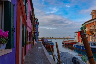 Venedik / İtalya: Burano, veneto, ital 'deki Büyük Kanallar