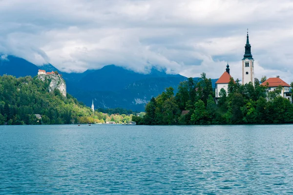 stock image bled lake in the hallstatt village, slovenia