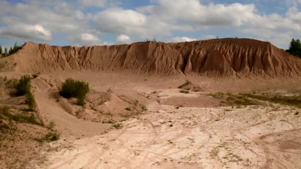 Sandsteinbruch Schießen Von Einer Drohne Aus Entwicklung Von Sandvorkommen Und — Stockvideo