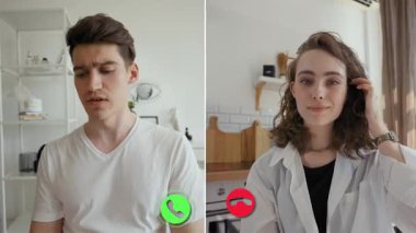 Bu online aramada, iki kişi çeşitli konuları tartışmak için bir video konferans platformu aracılığıyla bağlanıyor..