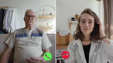 İki kişi çevrimiçi bir çağrı platformu üzerinden uzak bir sohbete girişiyor. Konumlarında otururken, mesleki bir tavır takınarak, çeşitli konuları tartışırlar..