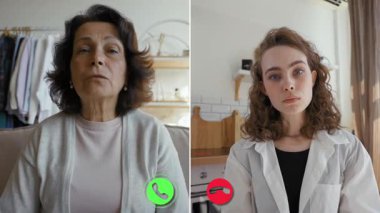 İki katılımcı, her biri kendi ortamında olmak üzere sanal bir çağrıya bağlanıyor. Biri samimiyetle konuşurken diğeri dikkatle dinliyor ve uzaktan iletişim kuruyor..