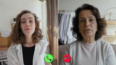 Çevrimiçi bir konferansta buluşan iki birey, fikir ve sezgilerini paylaşıyor. Biri hevesli görünüyor, diğeri ise dikkatle dinliyor. Bu da verimli bir tartışmayı işaret ediyor..