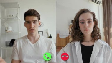 Sanal bir toplantıda, iki kişi çevrimiçi bir görüşme yoluyla bağlanır. Konuşmaya odaklanırken çeşitli konuları tartışıyorlar. Ortam rahat ve samimi..