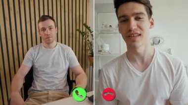 İki birey sanal ve gerçek yaşam etkileşimleri arasındaki geçişte duygularını gösteren bir çevrimiçi görüşme gerçekleştiriyorlar. Karşıtlık, modern iletişimin zorluklarını vurguluyor.