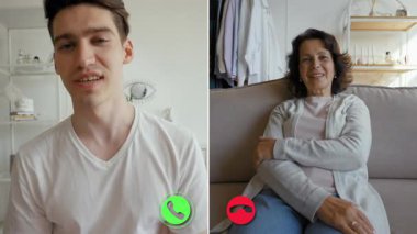 İki birey, dijital bir etkileşimden yüz yüze görüşmeye geçerken duygularını ifade ederek çevrimiçi bir çağrı yoluyla bağlanıyor ve ilişkilerinin derinliğini vurguluyor..