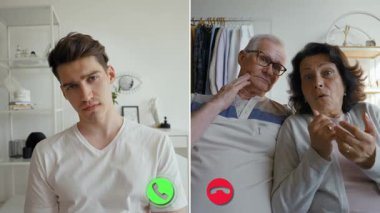 Çevrimiçi bir görüşme sırasında duygularını yönlendiren iki arkadaşın duygularının saf ve samimi bir şekilde ifade edildiği çevrimdışı bir toplantıya geçişini izleyin..