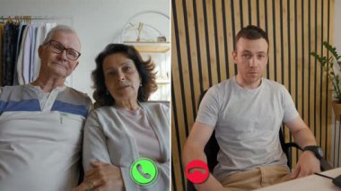 İki kişi, dijital iletişimden yüz yüze görüşmeye geçiş sırasında duygularını gösteren bir arkadaşla çevrimiçi bir görüşme yapıyor..
