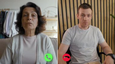 Çevrimiçi bir arama sırasında iki kişi duygularını yönlendirir. Sanal hayattan gerçek hayata geçerken yüz ifadeleri ve jestlerle duyguları ifade ederler..