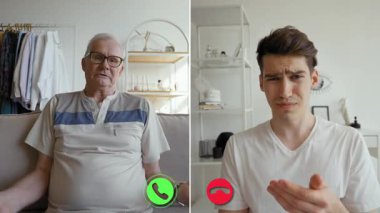 İki birey, sanal etkileşimler ve yüz yüze iletişim arasındaki duygusal farklılıkları gösteren bir çevrimiçi görüşme yoluyla bağlantı kuruyor. Tepkileri duyguların nüanslarını yansıtıyor..