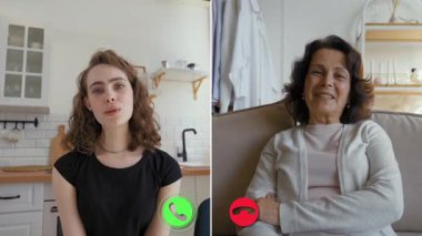 Çevrimiçi bir konuşmanın duygusal derinliği yüz yüze görüşmeye dönüşüyor. İki birey farklı ortamlarda neşe ve bağlantı ifade eder.