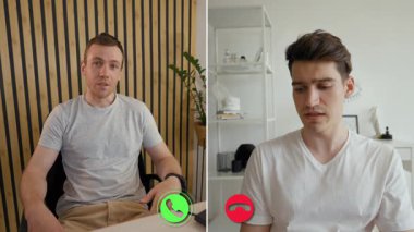 Dijital etkileşimlerden çevrimdışı gerçekliğe geçişleri sırasında çeşitli duyguları ifade eden iki birey çevrimiçi bir çağrı ile bağlanıyor. Tepkileri bugünkü iletişimin karmaşıklığını yansıtıyor..