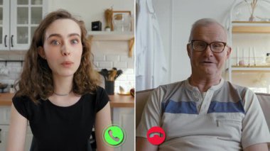 İki birey, çeşitli duyguları ifade etmek için çevrimiçi bir görüşme yapıyorlar. Sanal etkileşimden yüz yüze geçiş benzersiz zorluklar sunuyor ve kişisel bağlantıları vurguluyor.