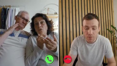 İki büyükanne ve büyükbaba, torunlarıyla görüntülü bir görüşme yapıyor, aile konularını tartışıyor ve anlarını paylaşıyorlar. Çağrı, samimi evlerinde geçen yakın ilişkilerini gözler önüne seriyor.