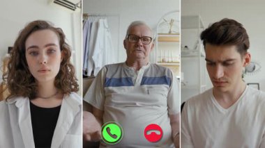 Üç kişi çevrimiçi bir telefon aracılığıyla iletişim kuruyor, görüşleri ve tartışmaları paylaşıyor. Her insan farklı bakış açıları ve duyguları yansıtan ciddi bir konuşma içindedir..