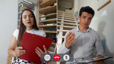 İki arkadaş, kendi evlerinde otururken, çeşitli konuları tartışan bir internet görüşmesi üzerinden iletişim kuruyor. Biri iyi organize edilmiş bir yerde, diğeri ise rahat bir ortamda..