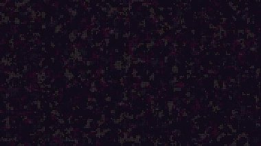 Dijital arkaplan. Parıldayan ve hareket eden sarı ve kırmızı desenlerin soyut animasyonu, gelecekteki teknoloji ve heyecan verici arka planlar. Kusursuz döngü canlandırması.