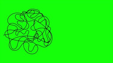 Kaos ve düzen iş konsepti. Psikolojik yardım. Koçluk, akıl hocalığı. Zihinsel sorunlara beyin fırtınası çözümleri. Yeşil arkaplan