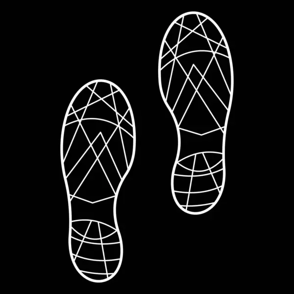 Ayakkabı izleri, taban izleri ve bot ayak izleri. Yürüyüş egzersizi. Fiziksel aktivite. Devam et..