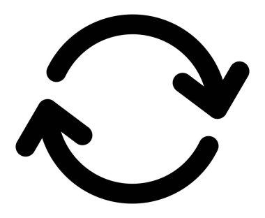 Ok sembolünü sıfırla. Simgeyi tazele. Sembolü yükle. Döngü ok simgesi.