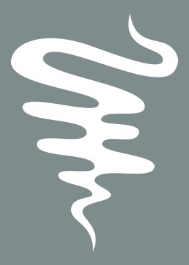 Zarif Aromatik Sigara. Gri Arkaplanda Minimalist Beyaz Girdap Buharı